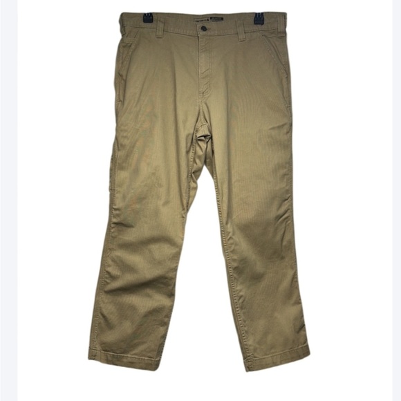 Carhartt Canvas Carpenter Pants 38x30 Men’s Tan Workwear Relaxed Fit - Picture 3 of 8